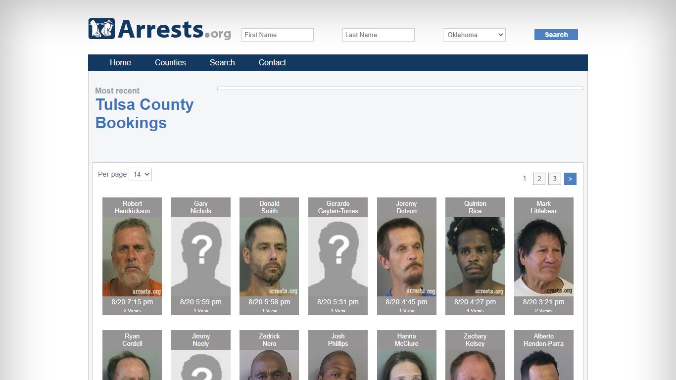 Tulsa County Arrests and Inmate Search